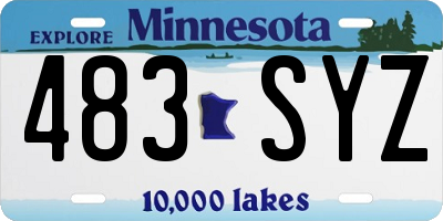 MN license plate 483SYZ