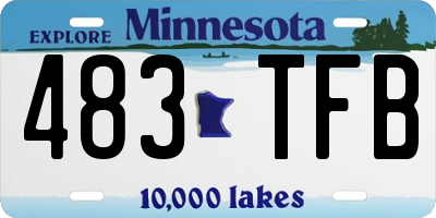 MN license plate 483TFB