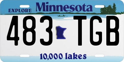 MN license plate 483TGB