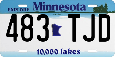 MN license plate 483TJD
