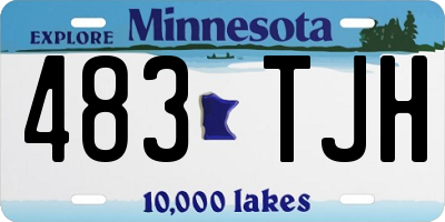 MN license plate 483TJH
