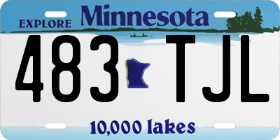 MN license plate 483TJL