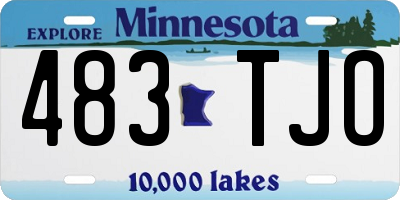 MN license plate 483TJO