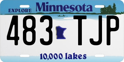 MN license plate 483TJP