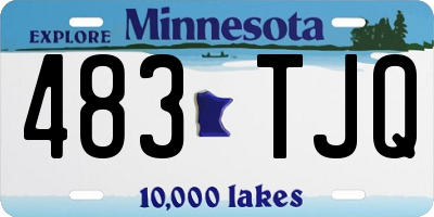 MN license plate 483TJQ