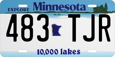 MN license plate 483TJR