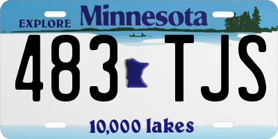 MN license plate 483TJS
