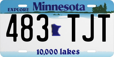 MN license plate 483TJT