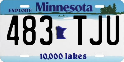 MN license plate 483TJU