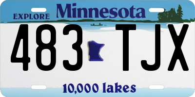 MN license plate 483TJX