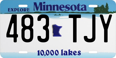 MN license plate 483TJY