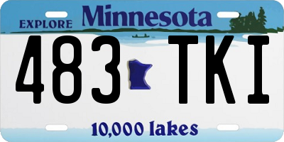 MN license plate 483TKI