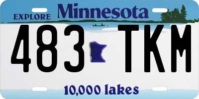 MN license plate 483TKM