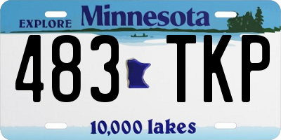 MN license plate 483TKP