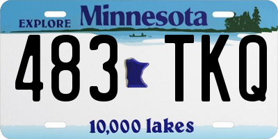 MN license plate 483TKQ