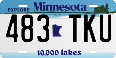 MN license plate 483TKU