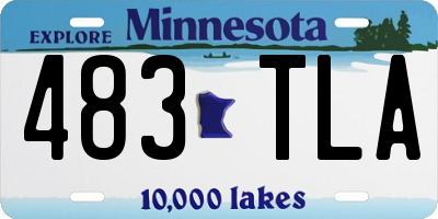 MN license plate 483TLA