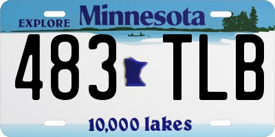 MN license plate 483TLB