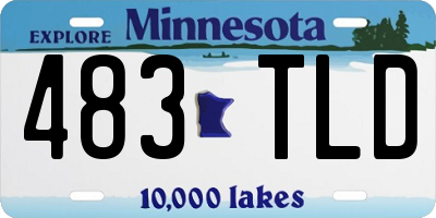 MN license plate 483TLD