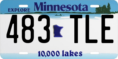 MN license plate 483TLE