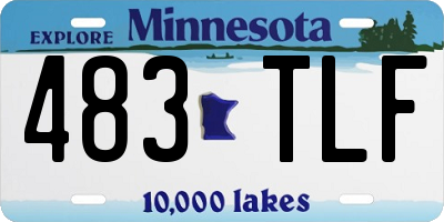 MN license plate 483TLF