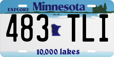 MN license plate 483TLI