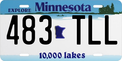 MN license plate 483TLL