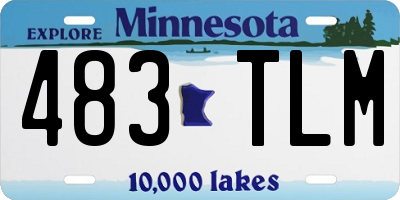 MN license plate 483TLM