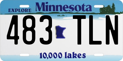 MN license plate 483TLN