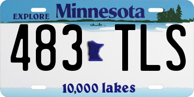 MN license plate 483TLS
