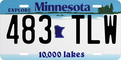 MN license plate 483TLW