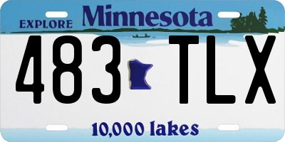 MN license plate 483TLX