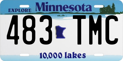 MN license plate 483TMC