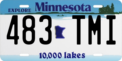 MN license plate 483TMI