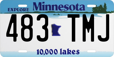 MN license plate 483TMJ