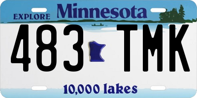 MN license plate 483TMK