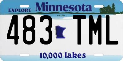 MN license plate 483TML