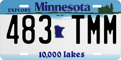 MN license plate 483TMM