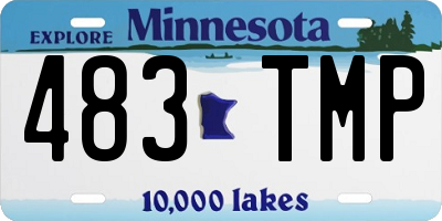 MN license plate 483TMP