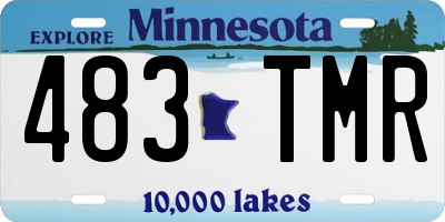 MN license plate 483TMR