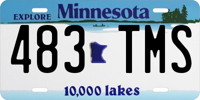 MN license plate 483TMS
