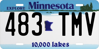 MN license plate 483TMV