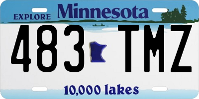 MN license plate 483TMZ
