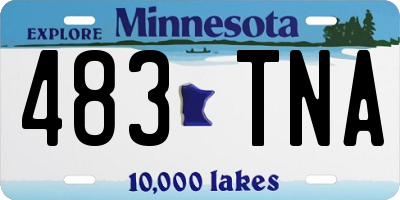 MN license plate 483TNA