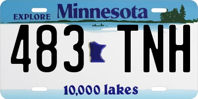 MN license plate 483TNH