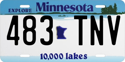 MN license plate 483TNV
