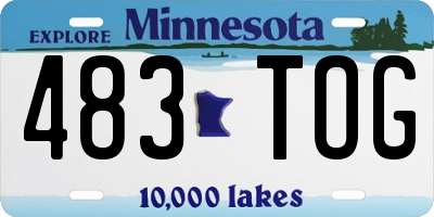 MN license plate 483TOG