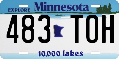 MN license plate 483TOH