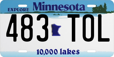 MN license plate 483TOL