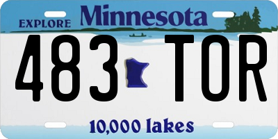 MN license plate 483TOR